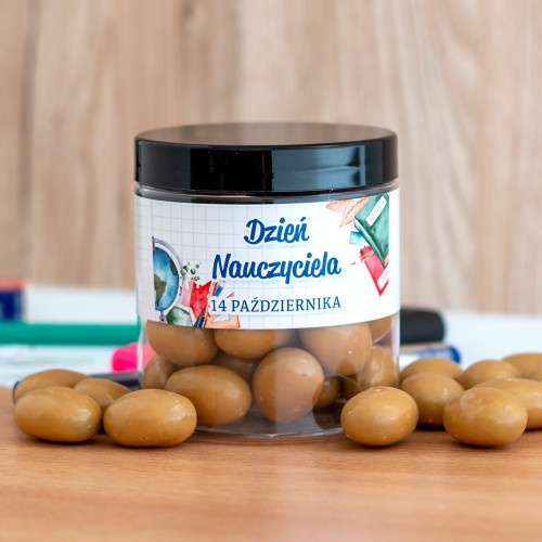 Prezent dla Nauczyciela - migdały w czekoladzie deserowej i karmelowej