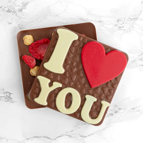 Czekolada z napisem "I love You"