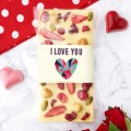 Czekolada na walentynki z napisem I love You Serce – biała