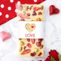 Czekolada z napisem LOVE serce – jasna obwoluta, biała