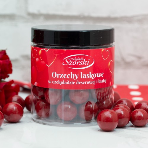 Walentynkowe draże w czekoladzie - słoiczek