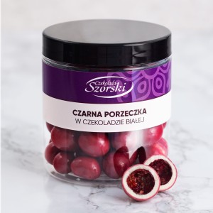 Czarna porzeczka w czekoladzie białej