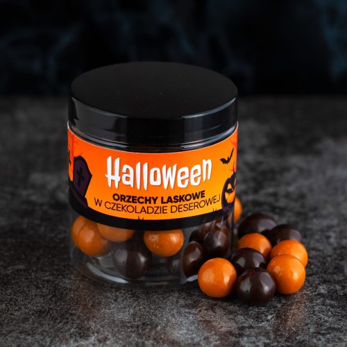 Halloweenowe orzechy laskowe w czekoladzie deserowej mix
