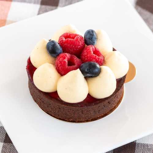 Tartaletka czekoladowa z malinami