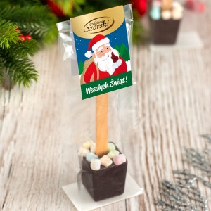  Świąteczny Choco Stick z Mikołajem - Deserowa Czekolada na Patyku z Piankami