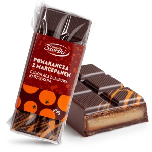 Czekolada nadziewana  - pomarańcza z marcepanem