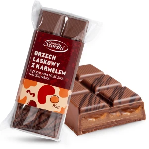 Czekolada nadziewana - orzech laskowy z karmelem