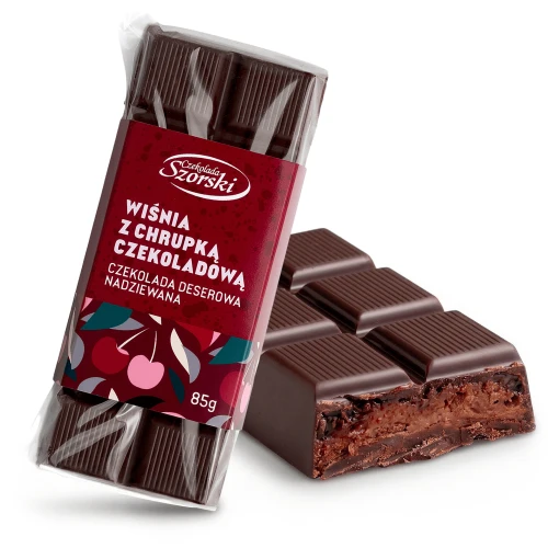 Czekolada nadziewana - wiśnia z chrupką czekoladową