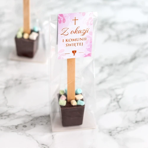 Choco stick komunijny - czekolada pitna - deserowa z marshmallows