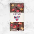 Czekolada na walentynki z napisem I love You Serce – mleczna