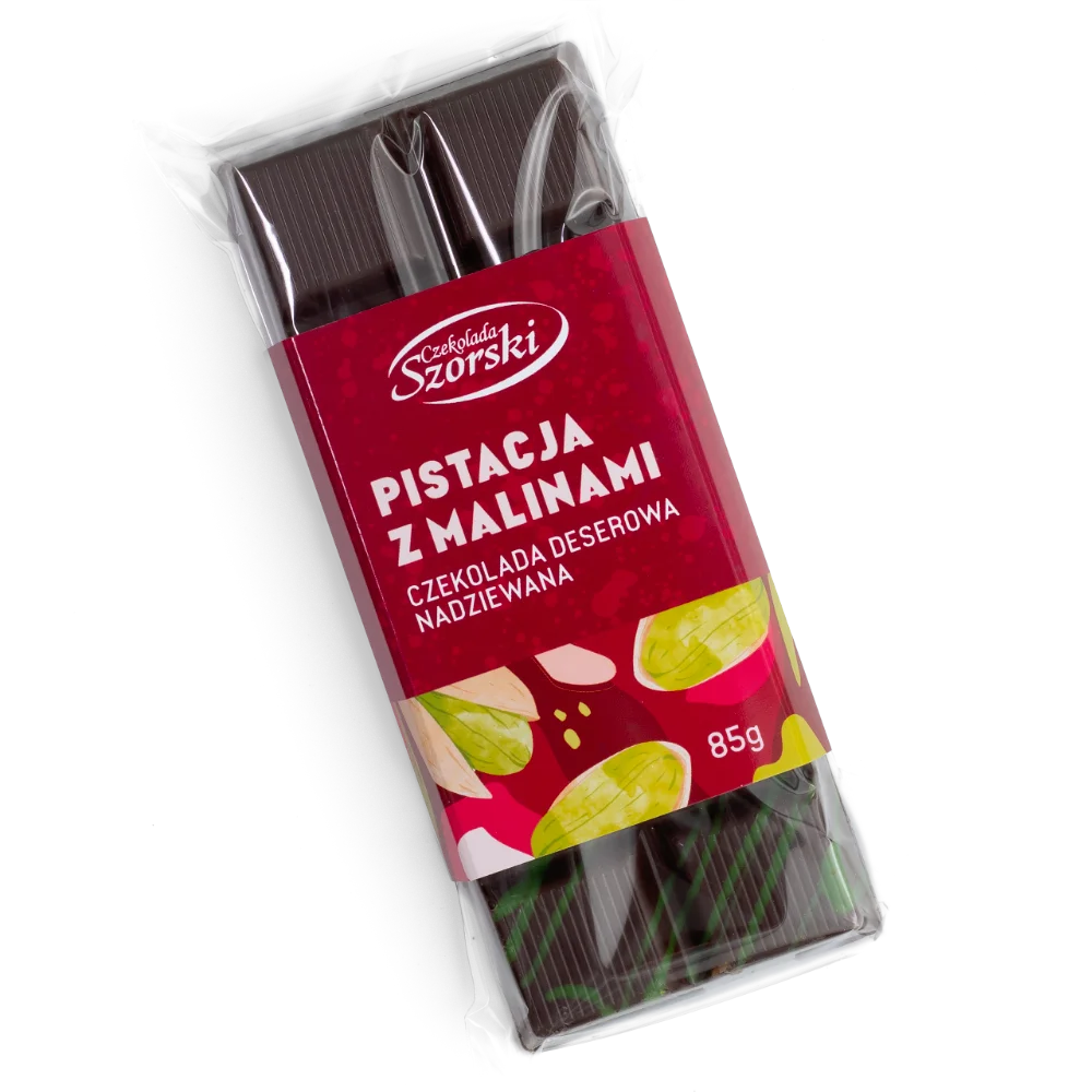 Czekolada deserowa Szorski z malinami i pistacją